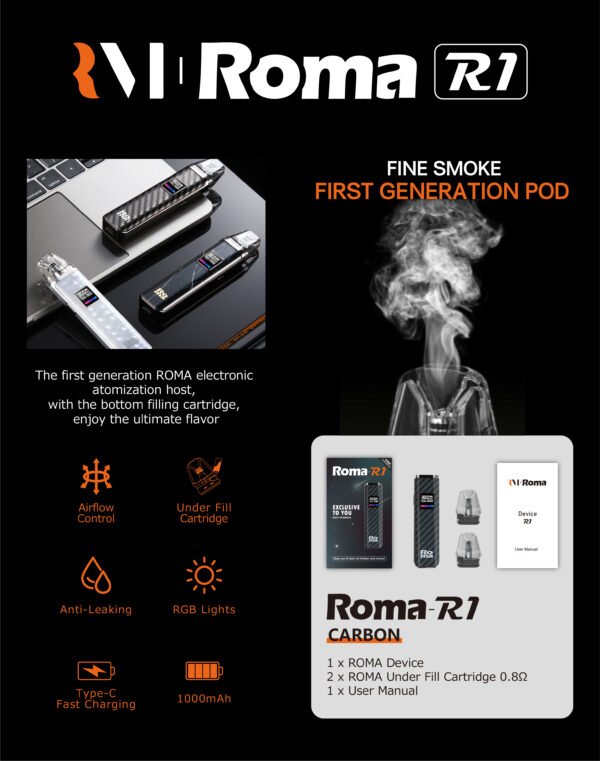Roma –R1 羅馬 主機 通用 OXVA 小蠻牛 XLim pro 煙彈-蒸汽樂園電子煙
